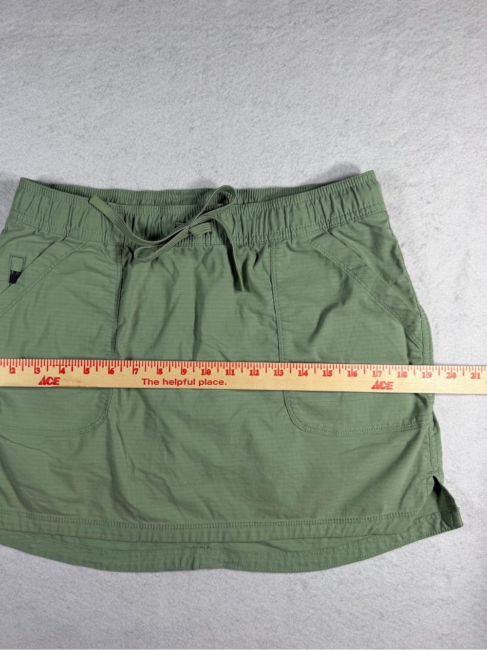 Title Nine Sage Green Adventure Skort Hiking Travel Drawstring Pockets Small - Picture 9 of 11